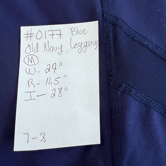Old‎ Navy Active Womens Legging Go-Dry Navy Blue  Size Medium - Picture 8 of 8